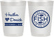 Personalized Wedding 10 oz Frosted Cups - Two Less Fish In The Sea | 420