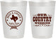 Personalized Wedding 10 oz Frosted Cups - Country Texas | 424