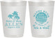 Personalized Wedding 10 oz Frosted Cups - Sandy Hugs Salty Kisses | 425