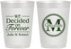 Personalized Wedding 10 oz Frosted Cups - Monogram | 435