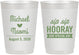 Personalized Wedding 10 oz Frosted Cups - Sip Sip Hooray | 437