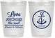 Personalized Wedding 10 oz Frosted Cups - Love Anchors The Soul | 440
