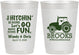 Personalized Wedding 10 oz Frosted Cups - Tractor Hitchin | 448