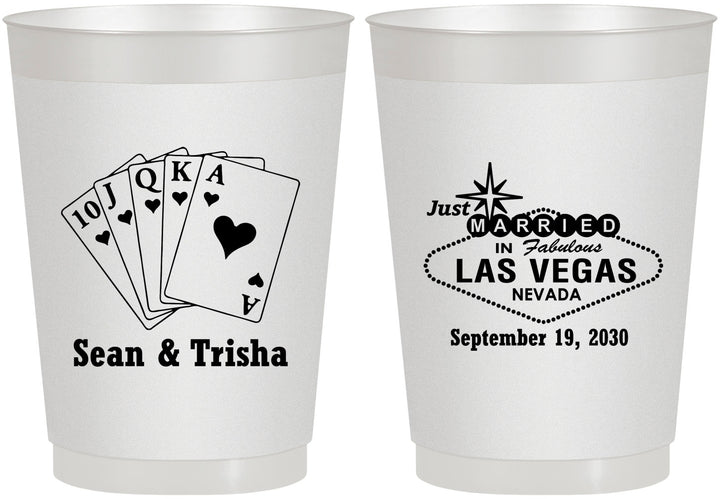 Personalized Wedding 10 oz Frosted Cups - Las Vegas | 453