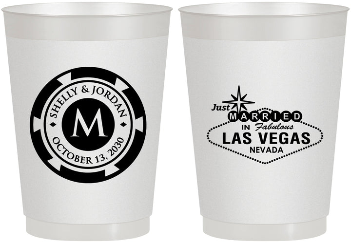 Personalized Wedding 10 oz Frosted Cups - Las Vegas | 454