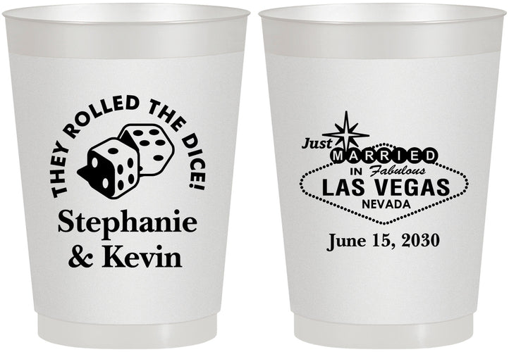 Personalized Wedding 10 oz Frosted Cups - Las Vegas | 455