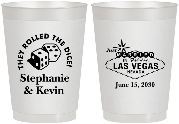 Personalized Wedding 10 oz Frosted Cups - Las Vegas | 455