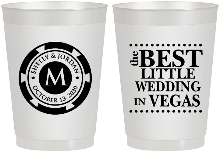 Personalized Wedding 10 oz Frosted Cups - Las Vegas | 457