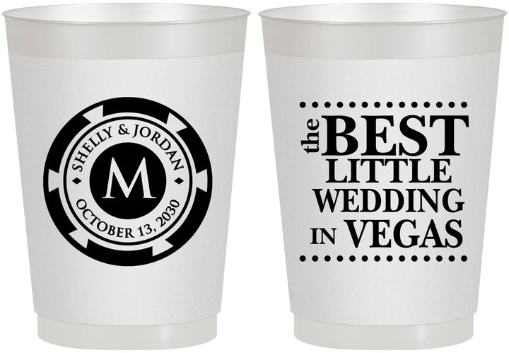 Personalized Wedding 10 oz Frosted Cups - Las Vegas | 457