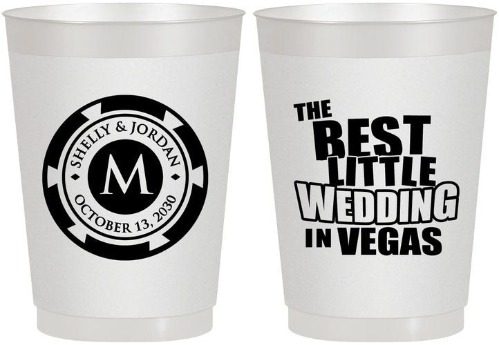 Personalized Wedding 10 oz Frosted Cups - Las Vegas | 458