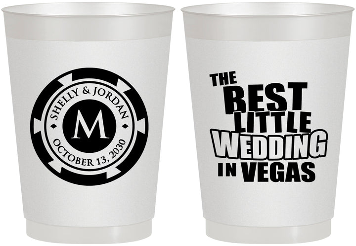 Personalized Wedding 10 oz Frosted Cups - Las Vegas | 458