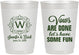 Personalized Wedding 10 oz Frosted Cups - Vows Are Done Have Fun | 460