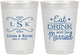Personalized Wedding 10 oz Frosted Cups - Eat Drink Be Married | 463