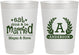 Personalized Wedding 10 oz Frosted Cups - Monogram | 464