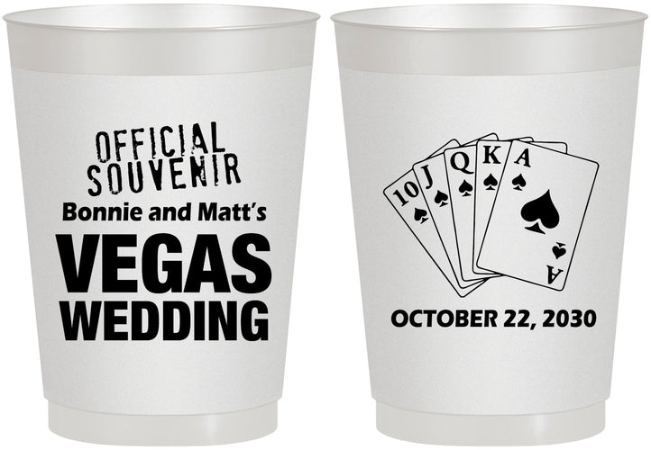 Personalized Wedding 10 oz Frosted Cups - Las Vegas | 465