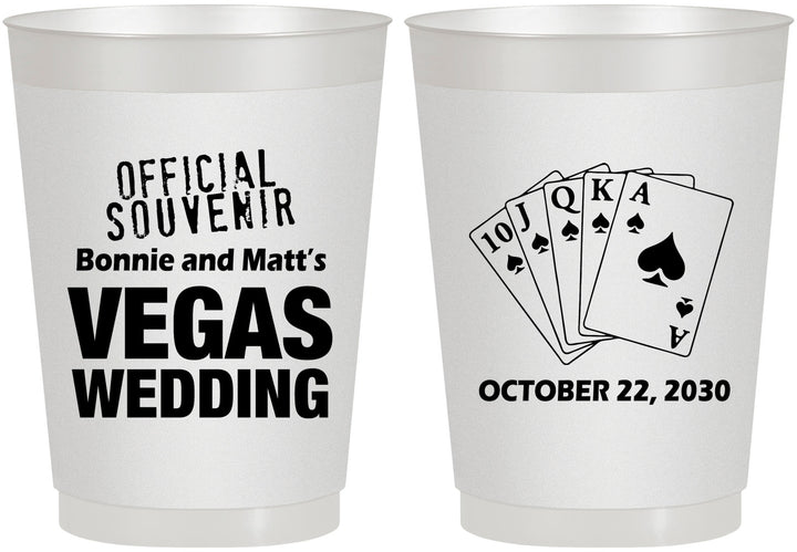 Personalized Wedding 10 oz Frosted Cups - Las Vegas | 465
