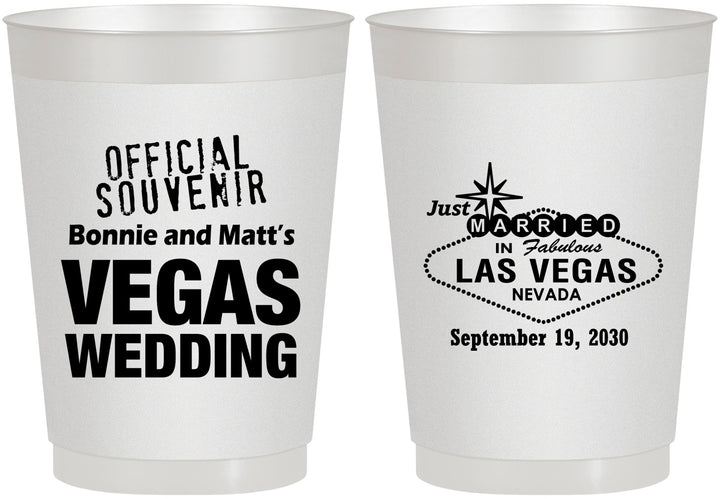 Personalized Wedding 10 oz Frosted Cups - Las Vegas | 466