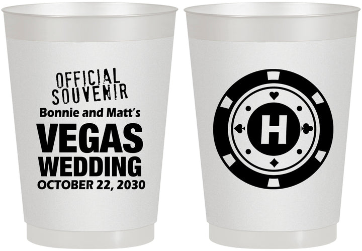 Personalized Wedding 10 oz Frosted Cups - Las Vegas | 467