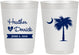 Personalized Wedding 10 oz Frosted Cups - Palmetto Tree | 477
