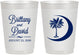 Personalized Wedding 10 oz Frosted Cups - Palmetto Tree | 478