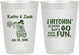 Personalized Wedding 10 oz Frosted Cups - Tractor Hitchin | 489