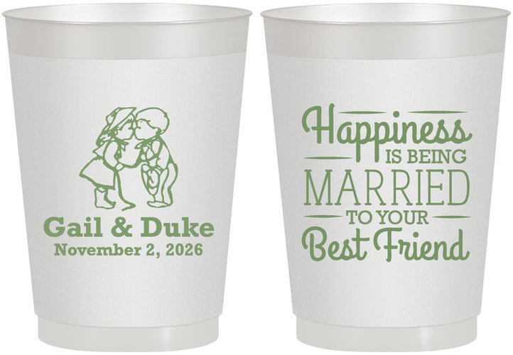 Personalized Wedding 10 oz Frosted Cups - Best Friend | 499