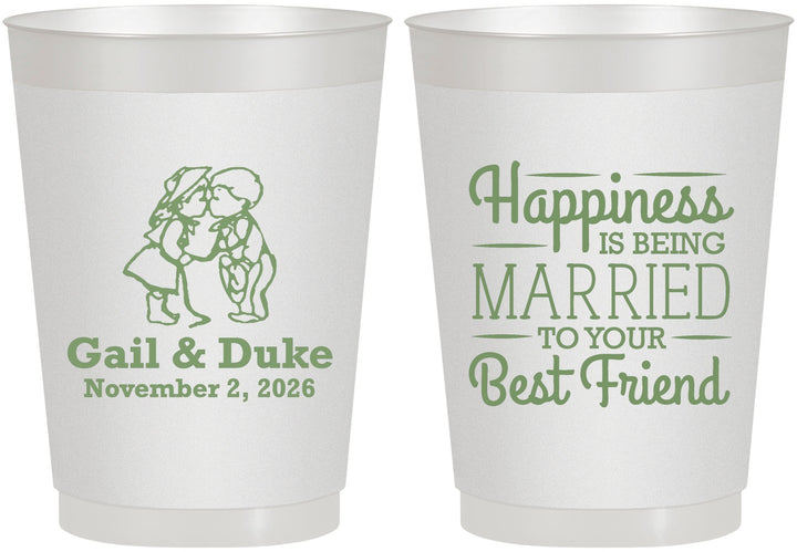 Personalized Wedding 10 oz Frosted Cups - Best Friend | 499