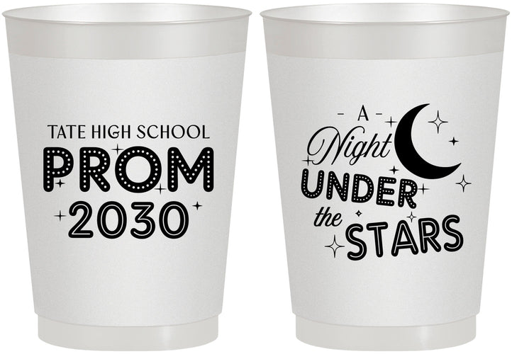 Personalized Prom 10 oz Frosted Cups - A Night Under The Stars | 50004