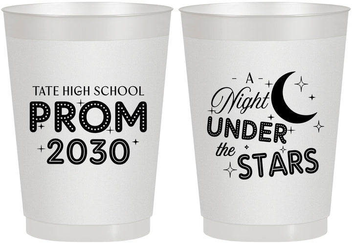 Personalized Prom 10 oz Frosted Cups - A Night Under The Stars | 50004