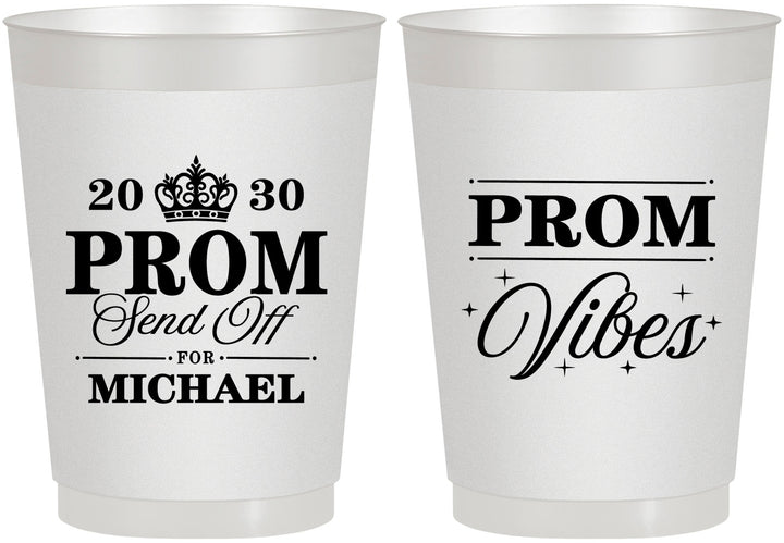 Personalized Prom 10 oz Frosted Cups - Send Off | 50005