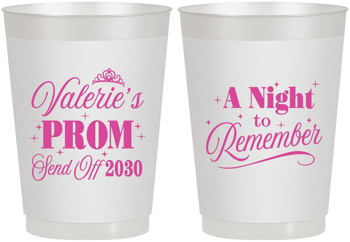 Personalized Prom 10 oz Frosted Cups - Send Off | 50006