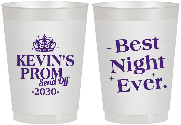 Personalized Prom 10 oz Frosted Cups - Send Off | 50009
