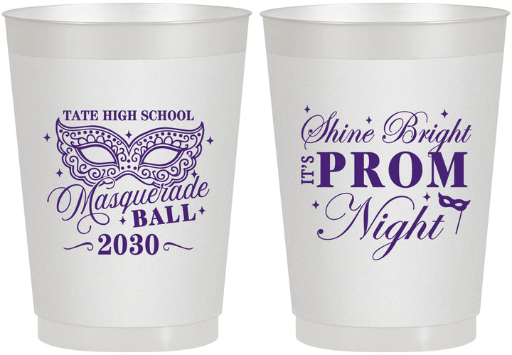 Personalized Prom 10 oz Frosted Cups - Masquerade Ball | 50010