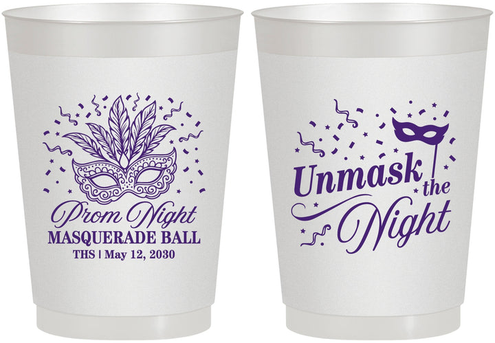 Personalized Prom 10 oz Frosted Cups - Masquerade Ball | 50011