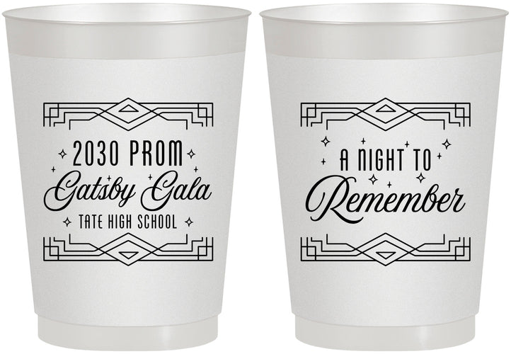 Personalized Prom 10 oz Frosted Cups - Gatsby Gala | 50012