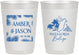 Personalized Wedding 10 oz Frosted Cups - Belize | 511