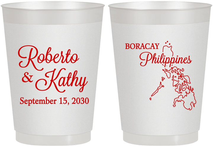 Personalized Wedding 10 oz Frosted Cups - Philippines | 536