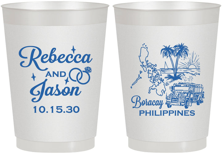 Personalized Wedding 10 oz Frosted Cups - Philippines | 537
