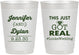 Personalized Wedding 10 oz Frosted Cups - Just Got Real | 557