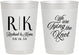 Personalized Wedding 10 oz Frosted Cups - Monogram Tying Knot | 559