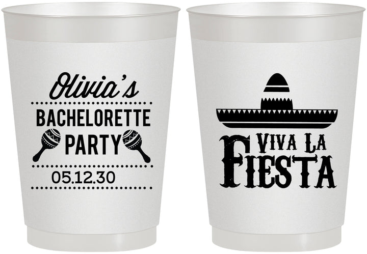 Personalized Bachelorette 10 oz Frosted Cups - Viva La Fiesta | 60001