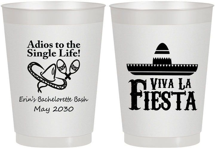 Personalized Bachelorette 10 oz Frosted Cups - Viva La Fiesta | 60005