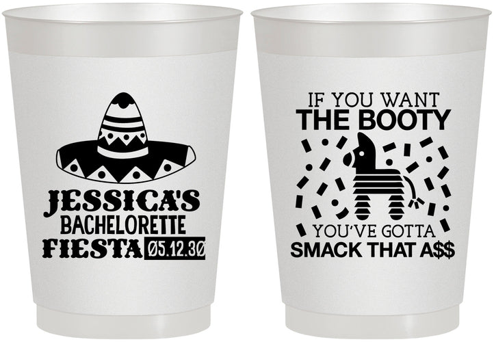 Personalized Bachelorette 10 oz Frosted Cups - Mexico Fiesta | 60006