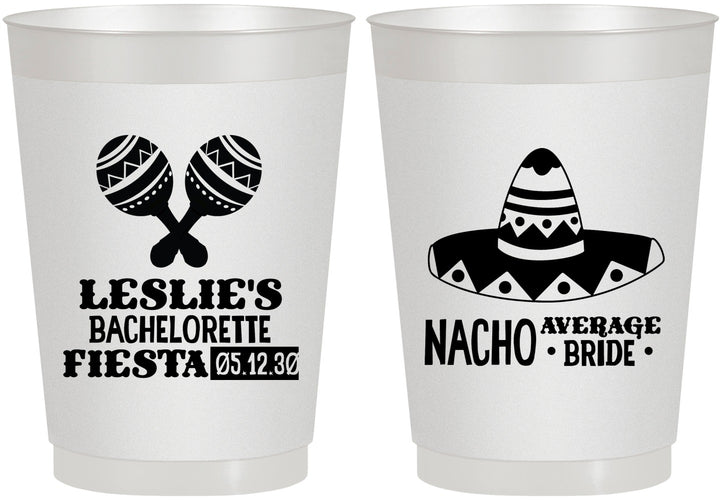 Personalized Bachelorette 10 oz Frosted Cups - Nacho Average Bride | 60007
