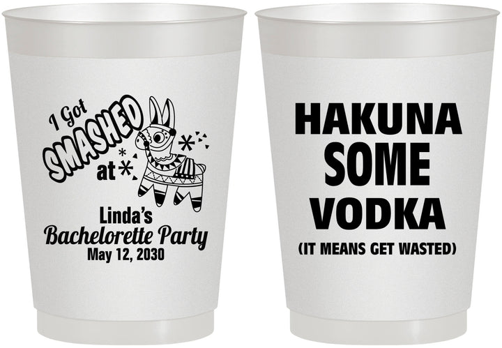 Personalized Bachelorette 10 oz Frosted Cups - Mexico Fiesta | 60008