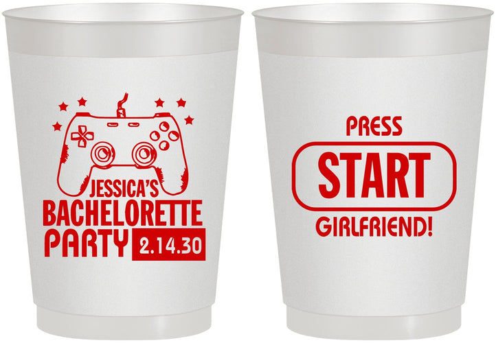 Personalized Bachelorette 10 oz Frosted Cups - Video Games | 60009