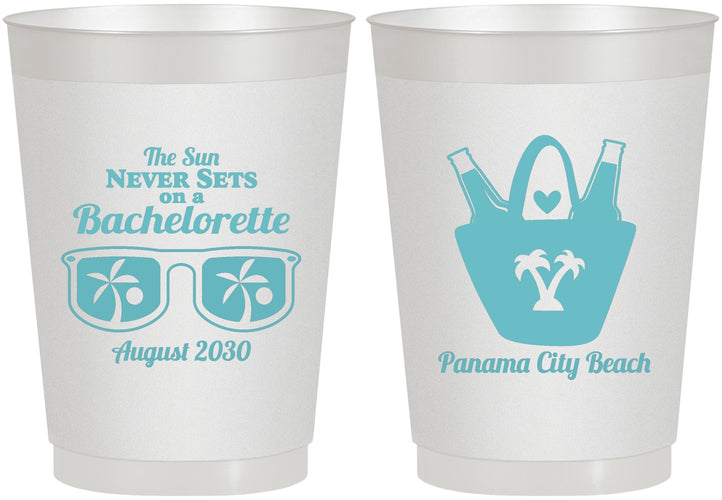 Personalized Bachelorette 10 oz Frosted Cups - Beach | 60010