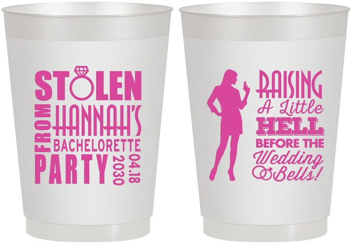 Personalized Bachelorette 10 oz Frosted Cups - Raising A Little Hell | 60020