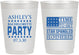 Personalized Bachelorette 10 oz Frosted Cups - Star Spangled Hammered | 60025