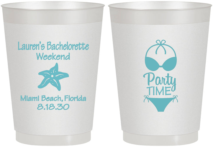 Personalized Bachelorette 10 oz Frosted Cups - Bikini | 60027